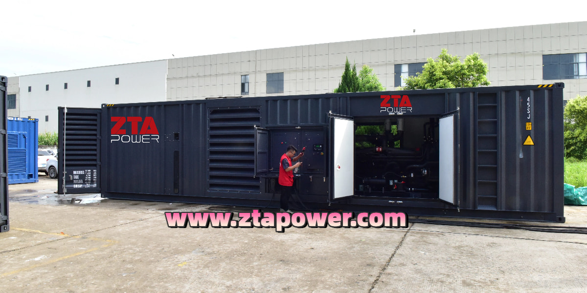 40ft hq silent container generator set